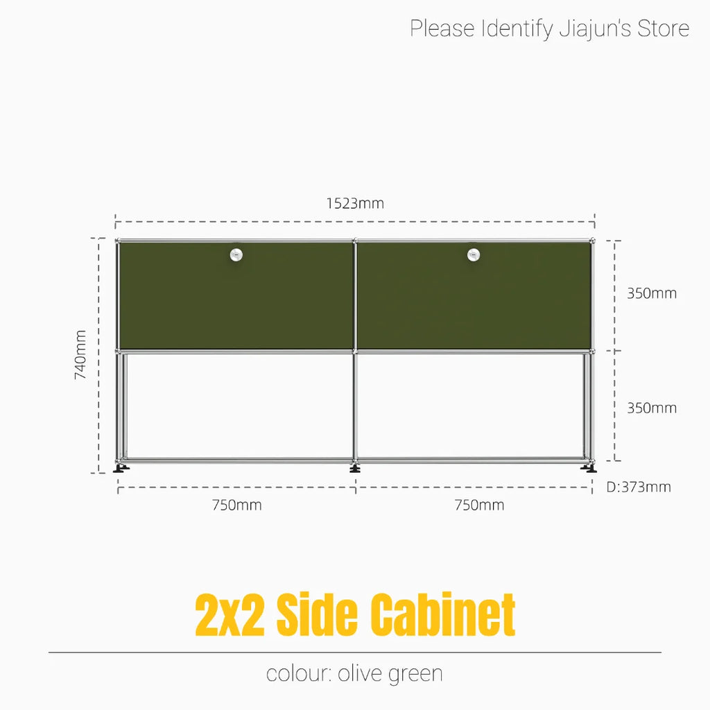 Hot-Seller | Minimalist Steel Storage Side Cabinet, Slim Profile Flip Door Unit