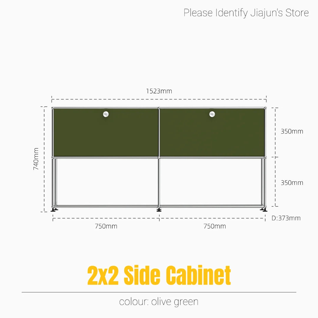 Hot-Seller | Minimalist Steel Storage Side Cabinet, Slim Profile Flip Door Unit