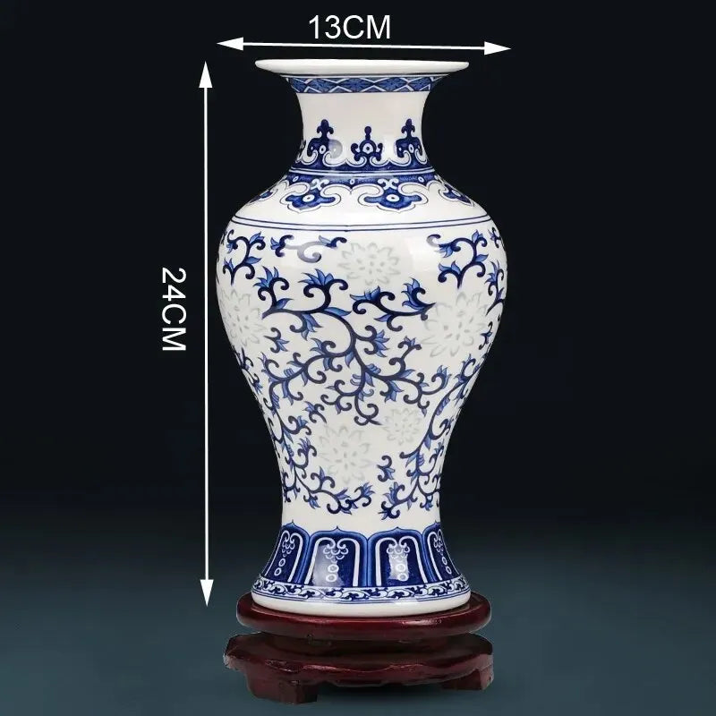 Bone China Flower Vase, Home Decor, Chinese Tradition Vases for Flowers, Ceramic Vase Decoration Home, Living Room