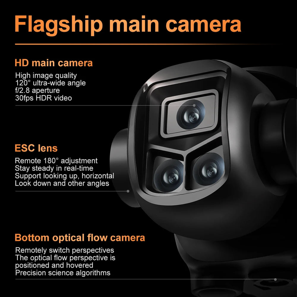 Lenovo V988 Drone Professional Foldable Drone 8K Dual HD Camera 5G WIFI FPV Quadcopter With Large Screen RC Remote Control