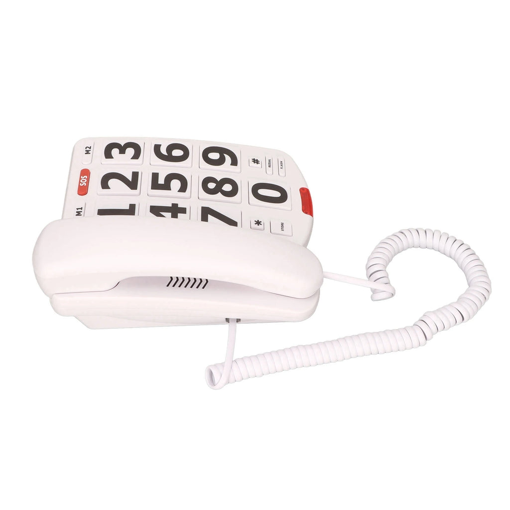Big Button Telephone, Adjustable Volume, Last Number Redialing Corded Landline