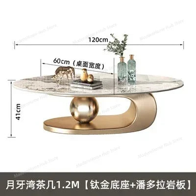 Nordic Modern Design Oval Coffee Tables