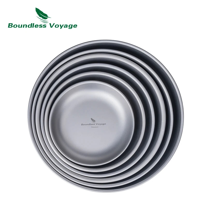 Boundless Voyage Titanium Outdoor Camping Food Serving Dinnerware