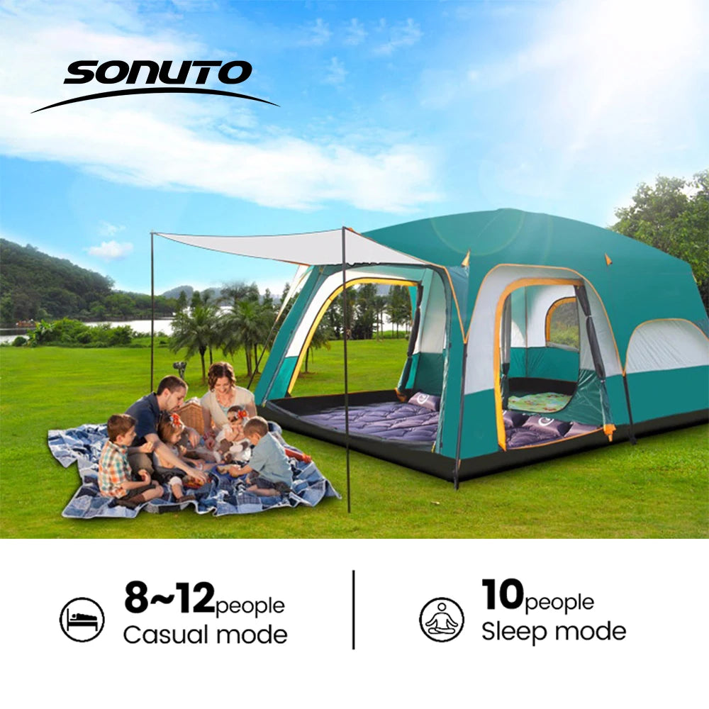 Upgraded 4 Season 2 Room Family Camping Tent