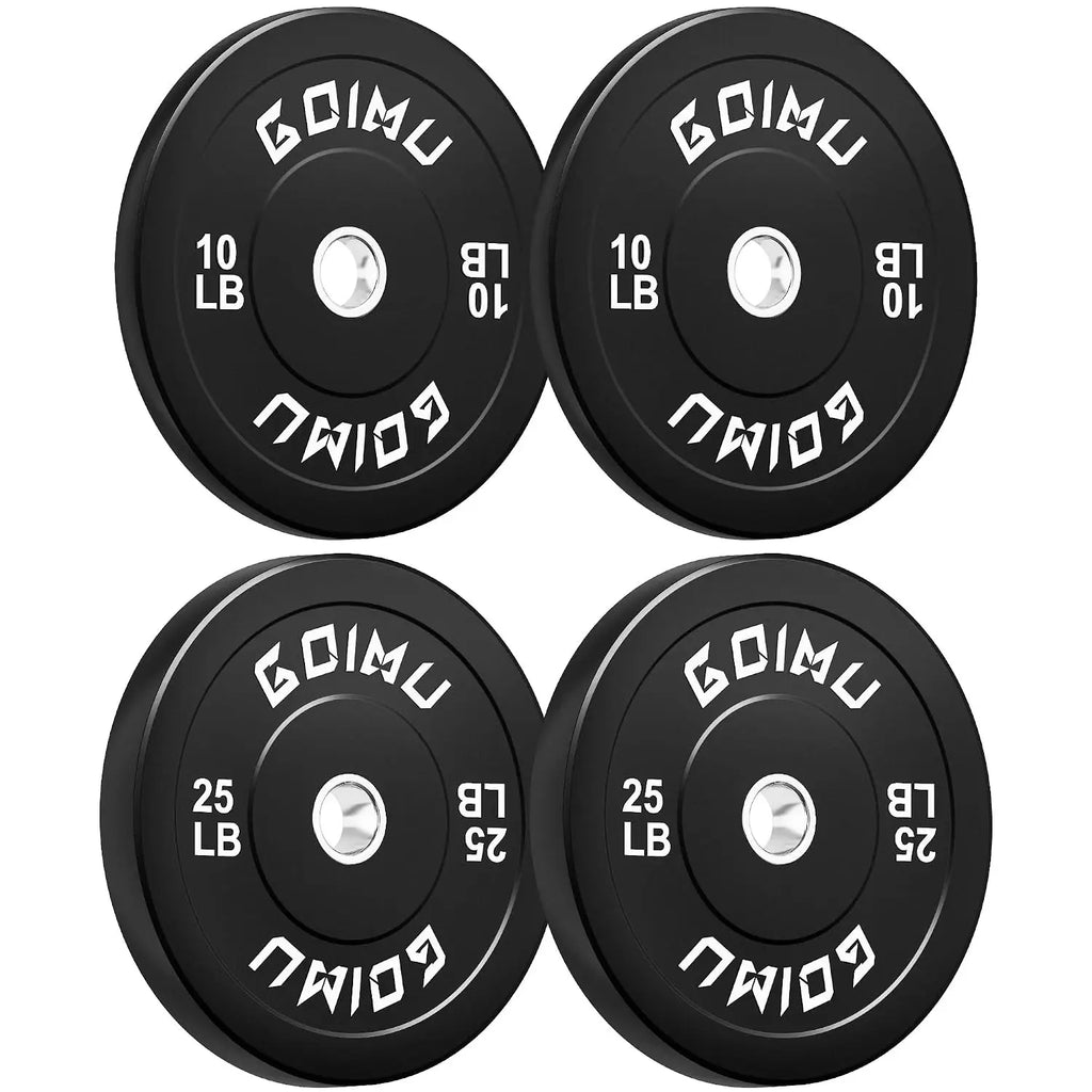 2-Inch Rubber Bumper Weight Plates Set 10/15/25/45LBS