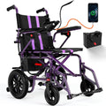 Lightweight Foldable Electric Wheelchair for Adults, 360W Dual Motor