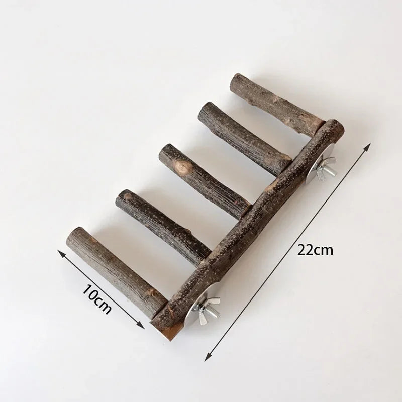 Natural Apple Wood Pet Parrot Raw Wood Fork Tree Branch Stand Rack