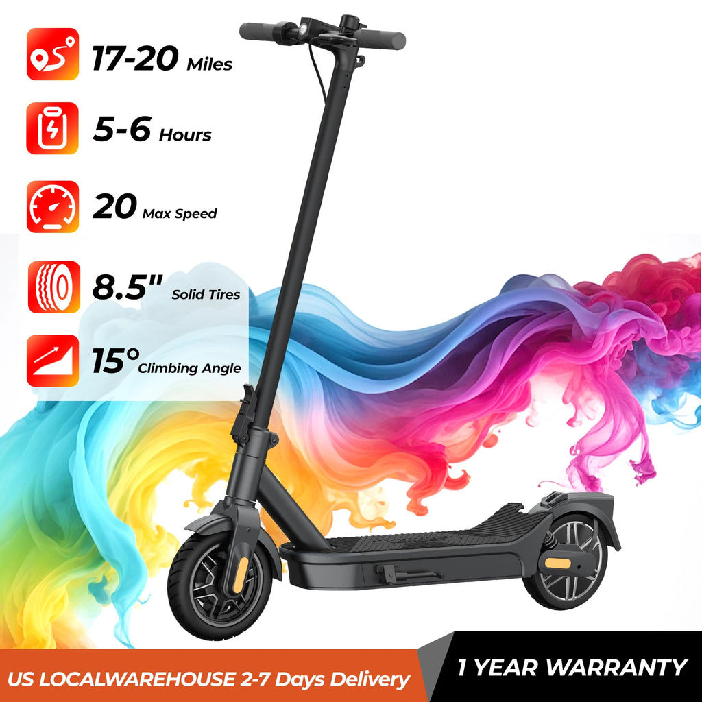 E8/10 Foldable E-Scooter 500/1000W 20mph 20/40miles Max Range Dual Suspension APP Smart Control Powerful Motor Electric Scooter