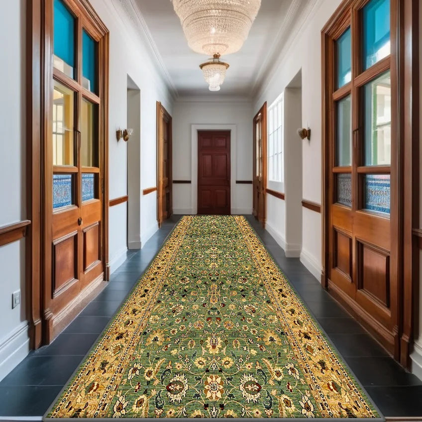 Persian Red Long Corridor Carpet Non-slip Decoration Home Bohemian Retro Entryway Rug Washable Boho Runners Mat Customizable