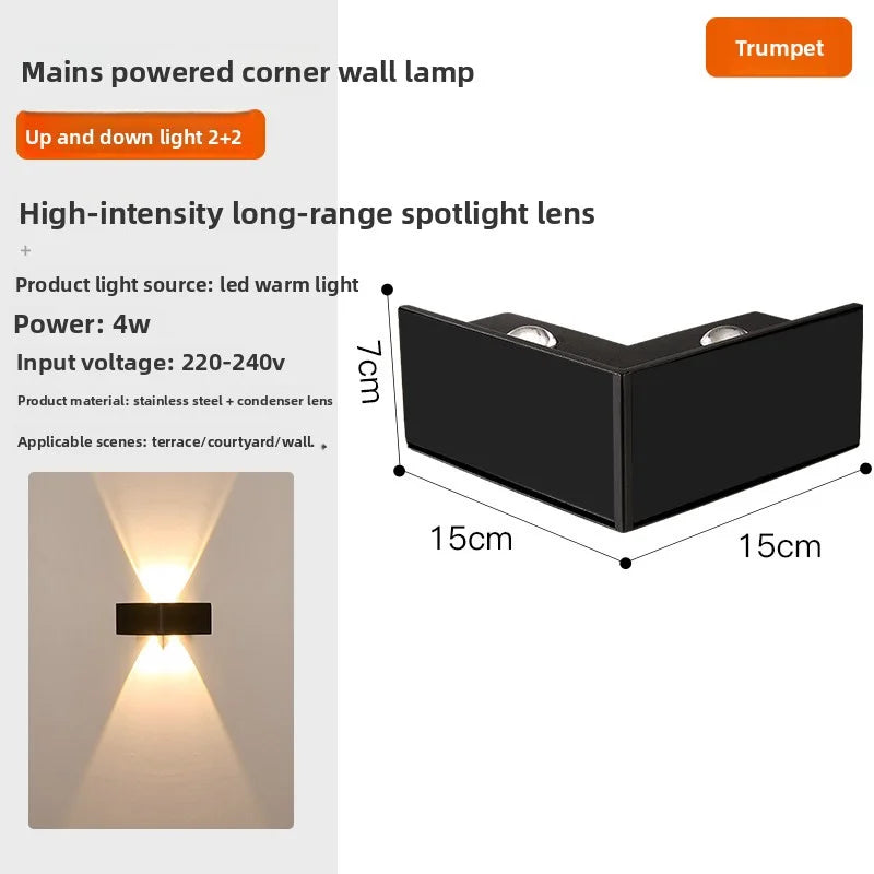 Outdoor Solar Wall Washing Lights For The Courtyard For The Gates And Pillars Of The Villa On The Corners And Corners Of The Wal