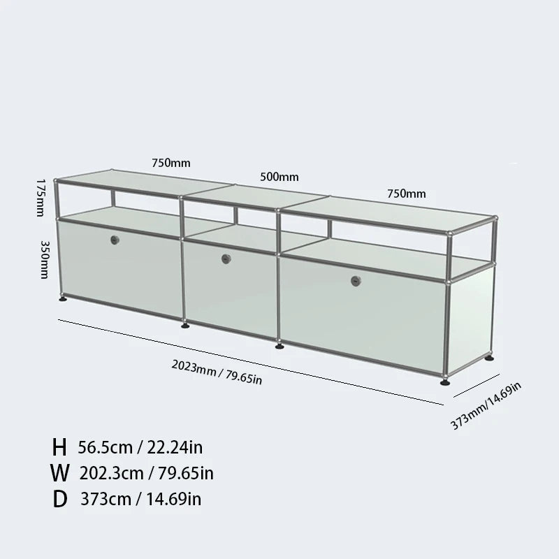 TV Stand Storage Cabinets, Corner Cabinet, Metal Storage Display Cabinet