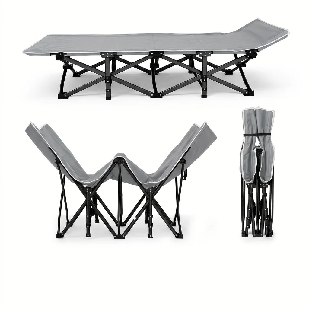 Heavy Duty Folding Camping Cot with Detachable Mattress