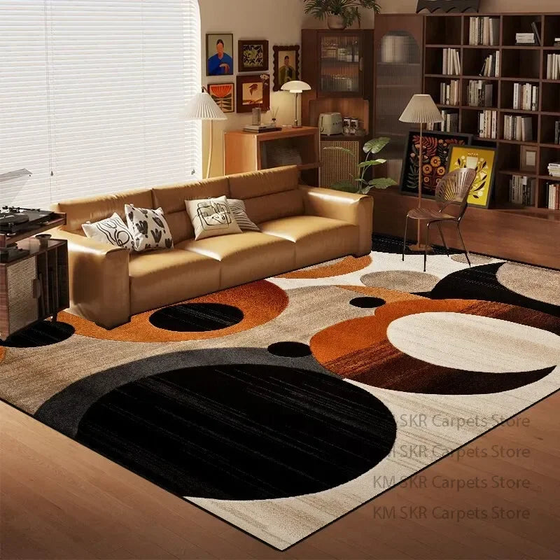 Nordic Multi Color Living Room Carpet Modern Geometry Sofa Coffee Table Rug Home Decor Bedroom Bedside Soft Floor Mats Non-slip