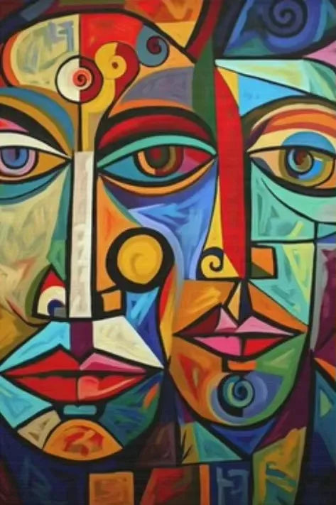 Abstract Wall Art, Cubist HD Canvas Poster Prints