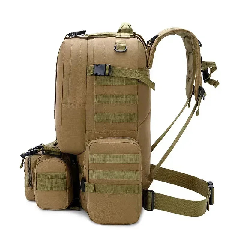 50L Tactical Backpack, Waterproof 4 In1 Molle Sport Tactical Bag