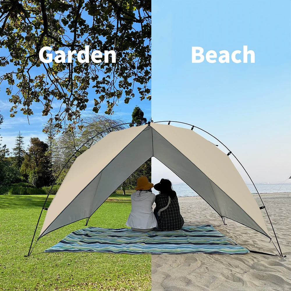 2 3 4 Person Beach Shade Arch, Waterproof Sun Shelter Canopy