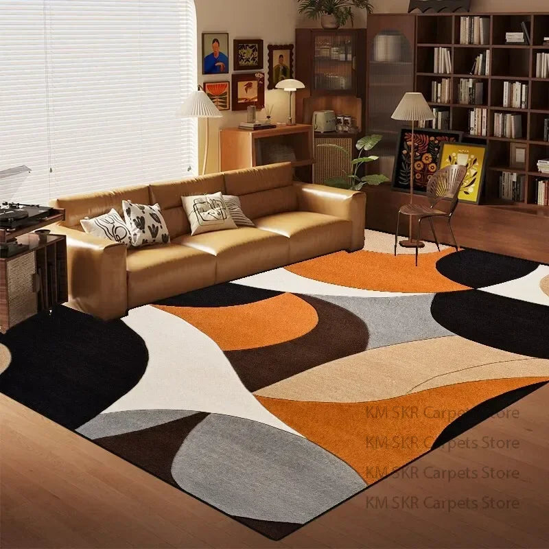 Nordic Multi Color Living Room Carpet Modern Geometry Sofa Coffee Table Rug Home Decor Bedroom Bedside Soft Floor Mats Non-slip