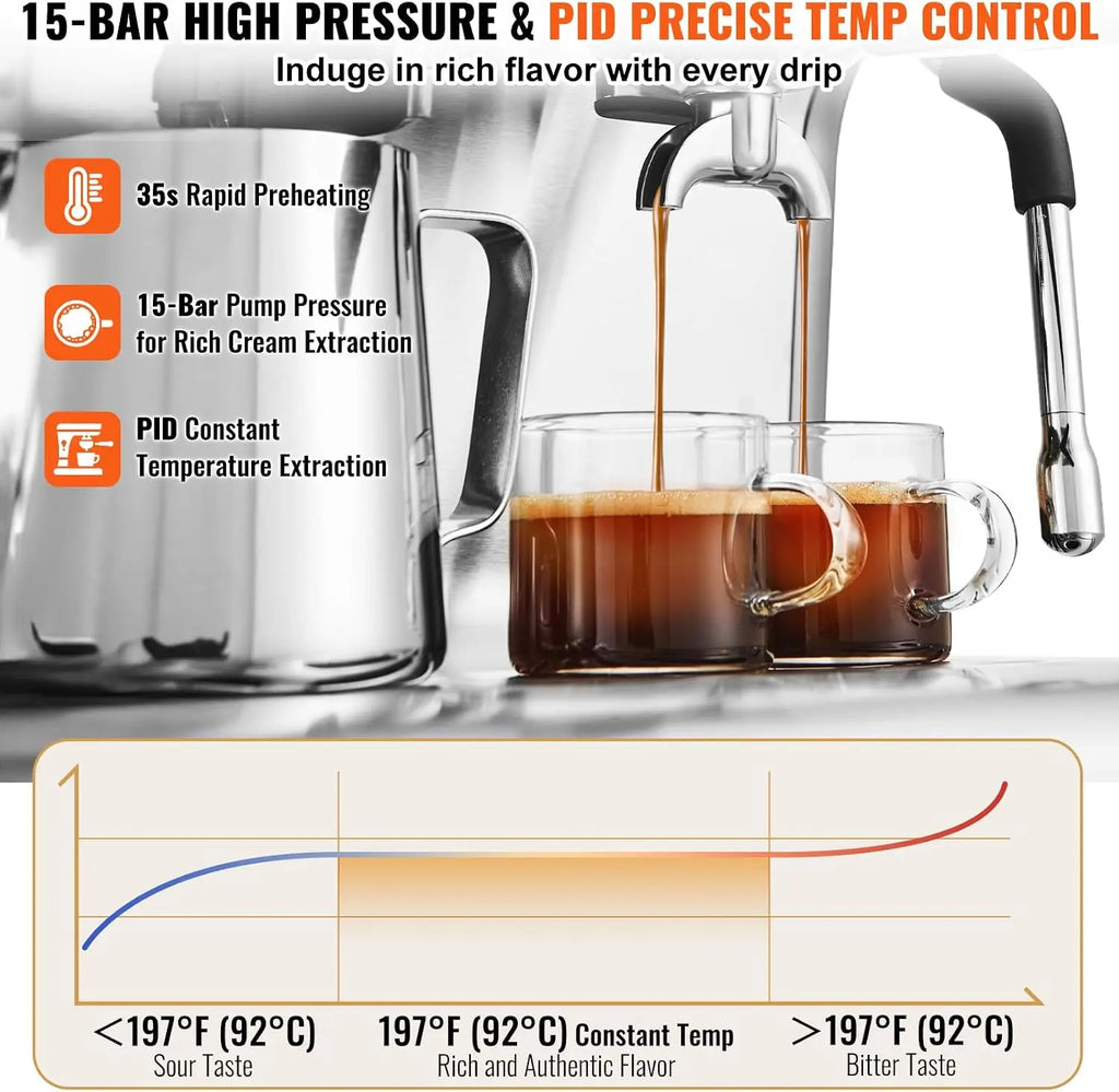 Espresso Machine Built-in Grinder,
