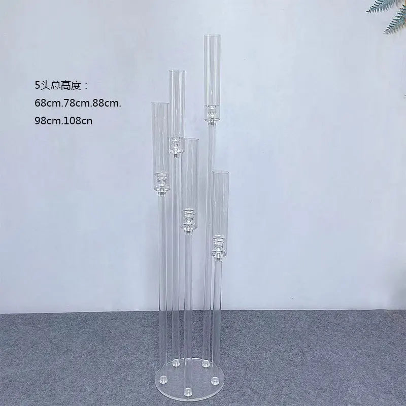 2pcs 4pcs 10pcs Candelabra, Clear Acrylic Candlesticks