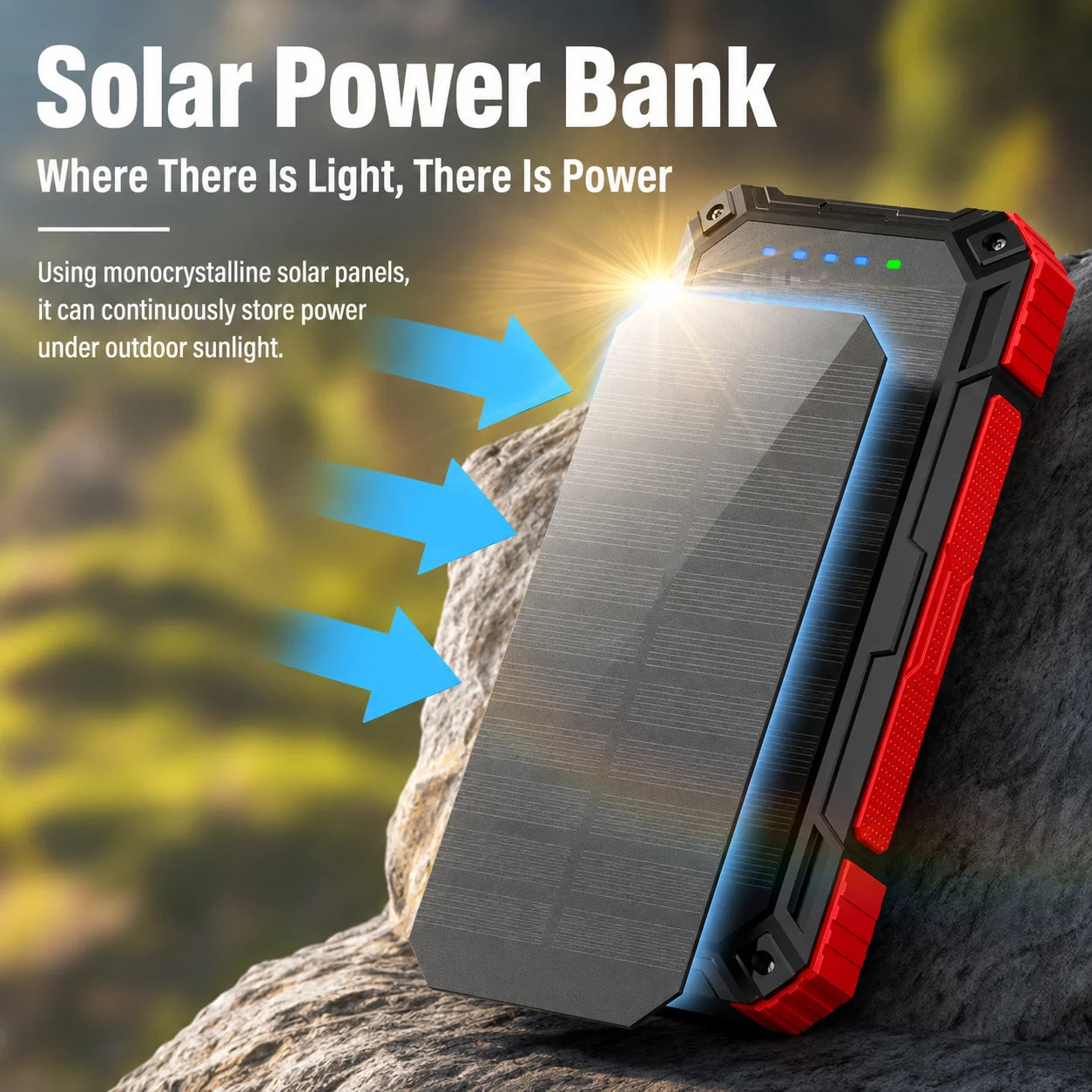 200000mAh Solar Power Bank Wireless Large Capacity Fast Charging External Battery