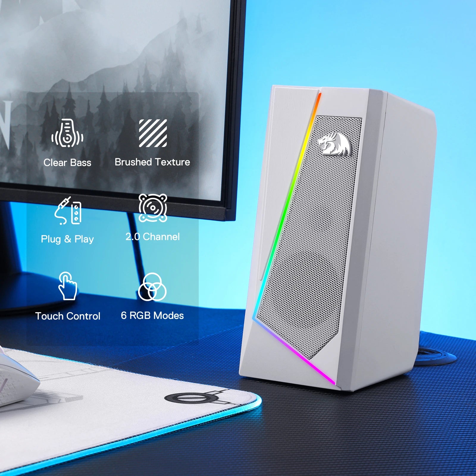 Redragon GS520 RGB Desktop Speakers,