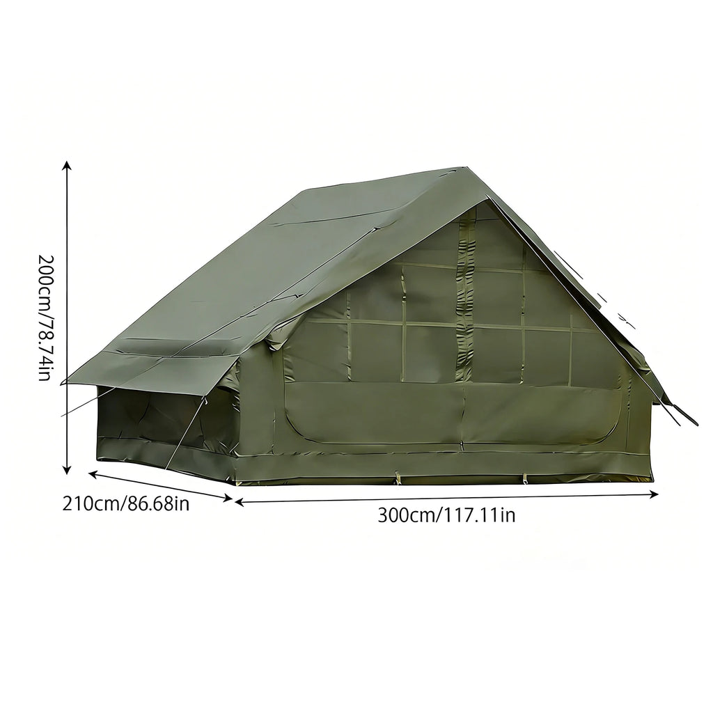 Large Inflatable Camping Tent with Skylight, Quick Air-Flow & Breathable Mesh Design.