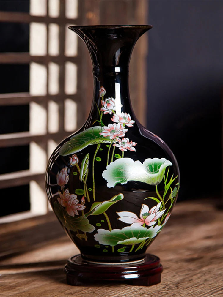 Jingdezhen Sharply Glaze Black Ceramic Vase