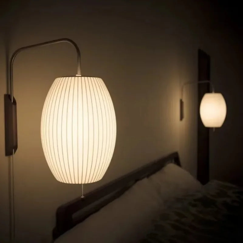 Italian Minimalist Silk Wall Lamp