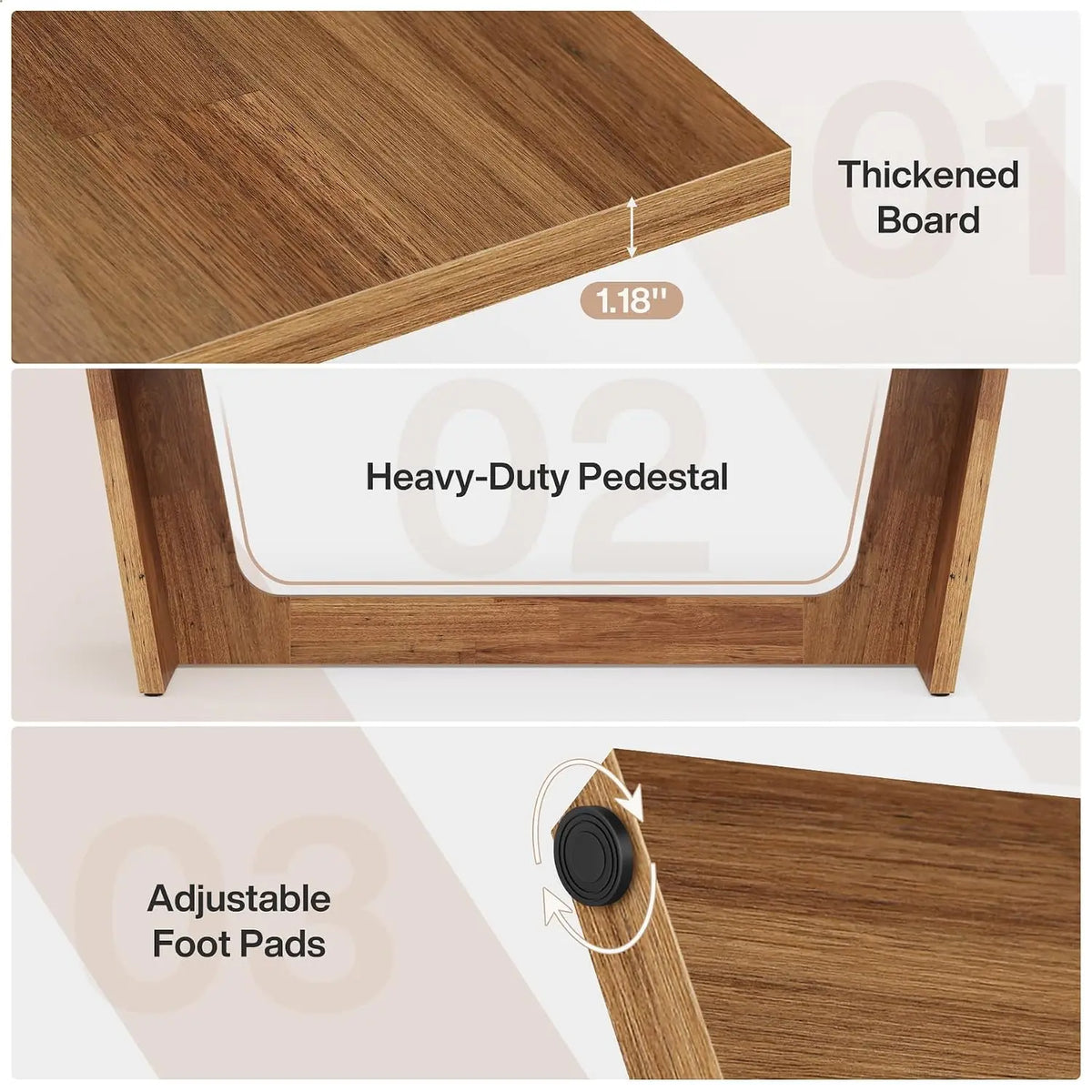 Large Walnut Executive Desk with Wooden Pedestal