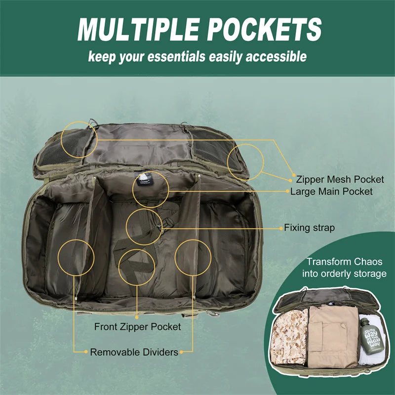LQARMY 30L 45L 80L Outdoor Mountaineering Bag
