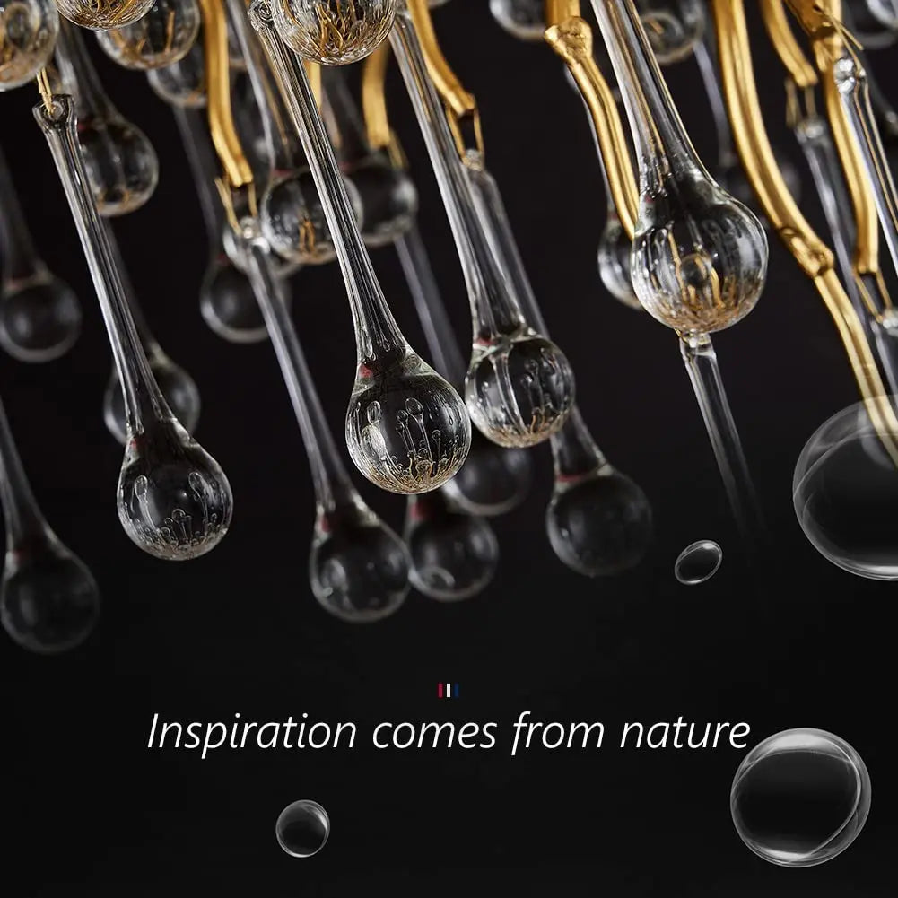 Nordic Luxury Gold LED Crystal Chandelier