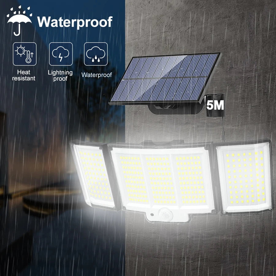 238/328 LED Solar Outdoor 348Wall Lamp IP65, Motion Sensor Solar 3 Mode Street Light
