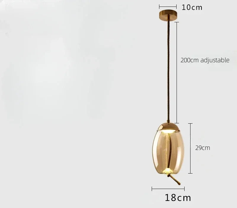 Nordic Style Designer Postmodern Luxury Glass Single Head Pendant Lamp, Creative Art Bar Dining Lighting Fixture