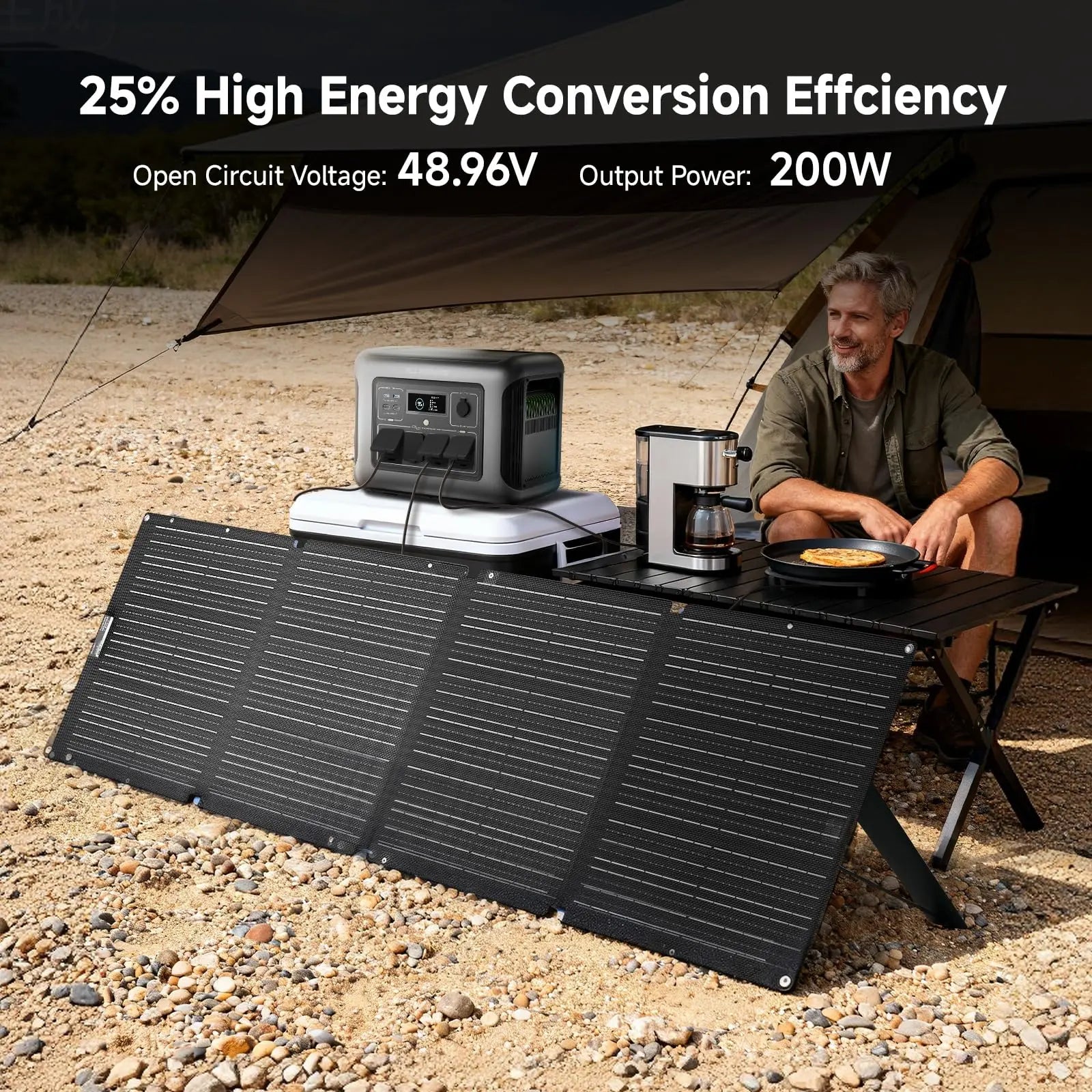 ALLPOWERS Foldable Portable Solar Panel 400W / 200W / 140W / 100W Solar Generator Charger & Solar Output for Power Station Camping RV