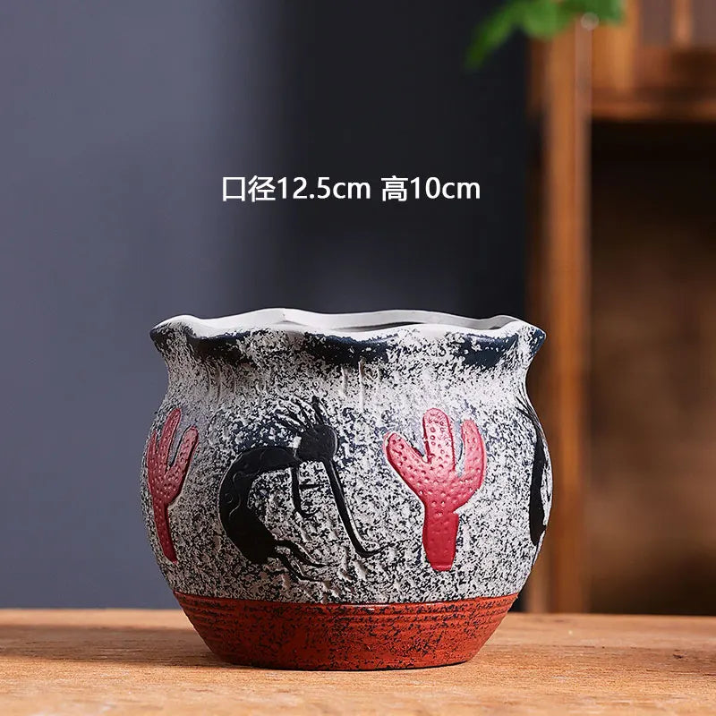 Mediterranean Succulent Flower Pot Large Diameter
