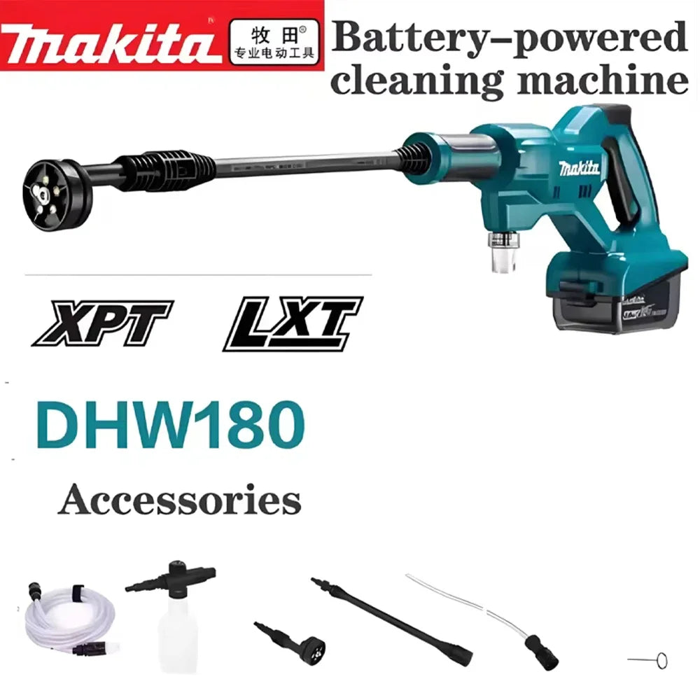 Makita DHW180 18V LXT Cordless High‑Pressure Washer Portable High‑Flow Rechargeable Battery‑Powered Cleaning Power Tool