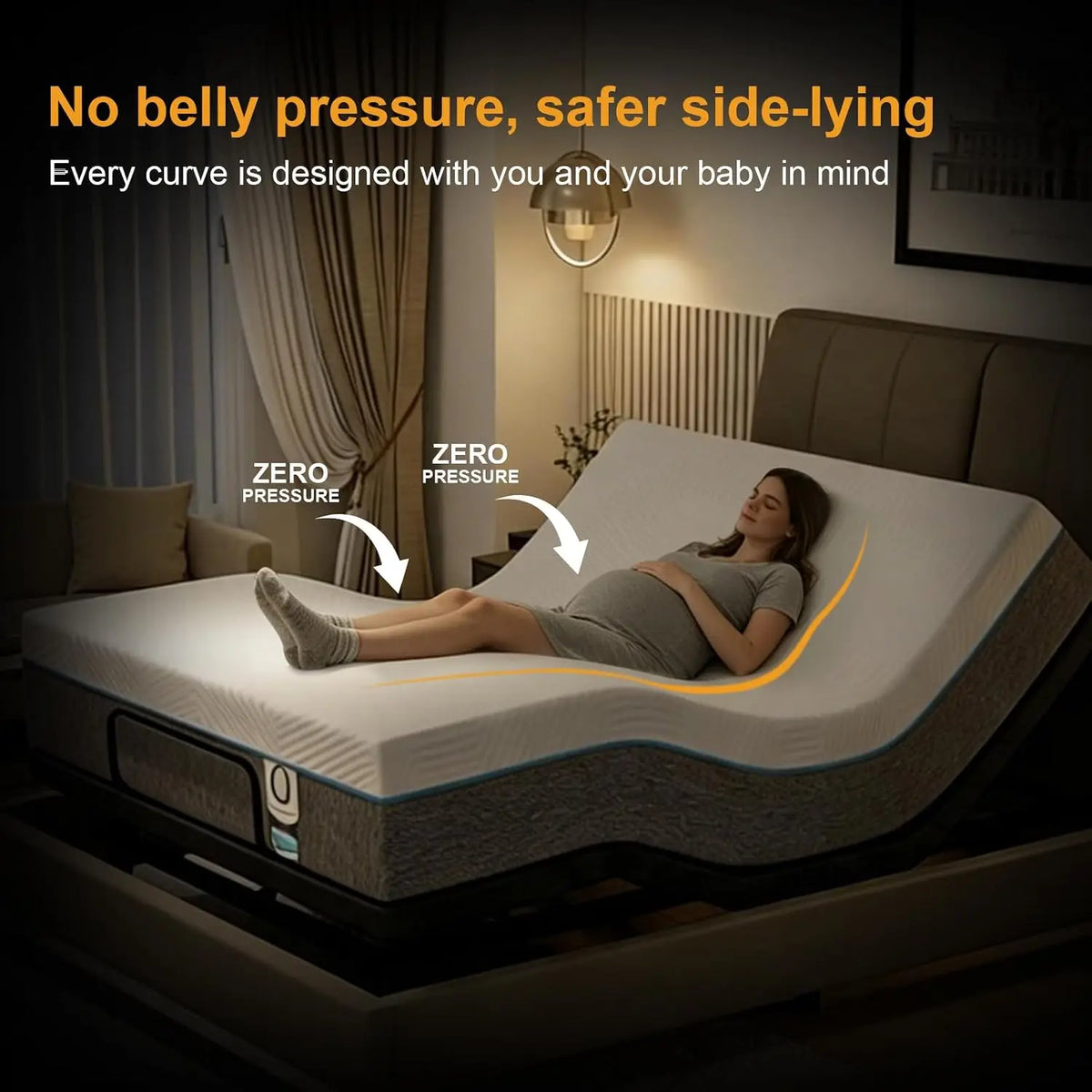 Twin XL Adjustable Bed Frame With Mattress
