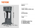 SucceBuy Milkshake Maker, 375W x 2 Electric Milkshake Machine, Commercial Double Heads Drink Mixer Blender