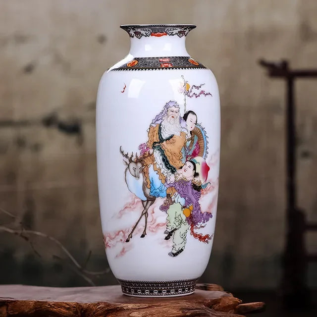 Ceramic Jingdezhen Vase, Chinese Traditional Flower Vases