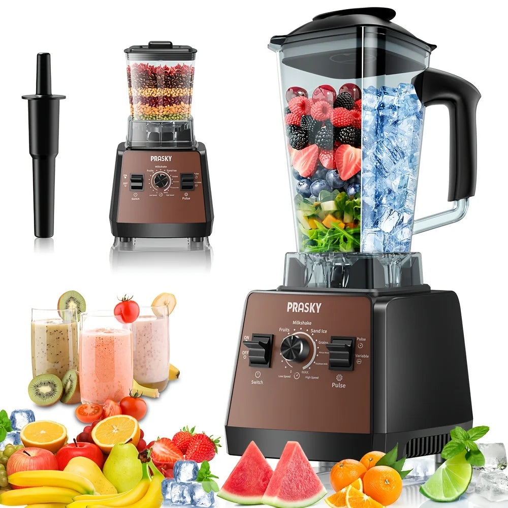 PRASKY 2400W Blender and Grinder Combo