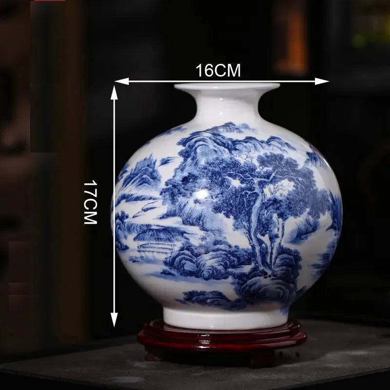 Bone China Flower Vase, Home Decor, Chinese Tradition Vases for Flowers, Ceramic Vase Decoration Home, Living Room