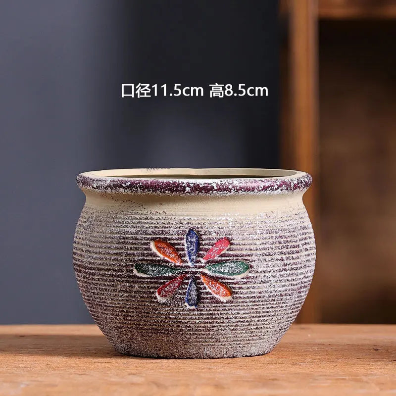 Mediterranean Succulent Flower Pot Large Diameter
