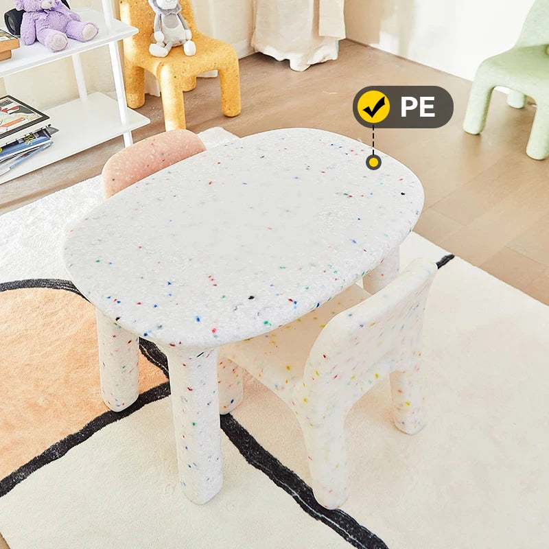 Kids Study Table And Chairs Set, Small Kindergarten Outdoor Plastic Strong Durable Table Furniture Set