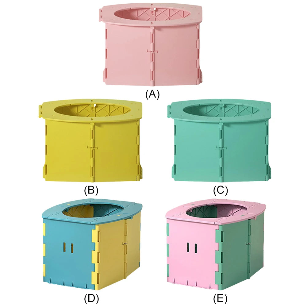 Children Folding Toilet with Cleaning Bag, Portable Baby Travel Potty
