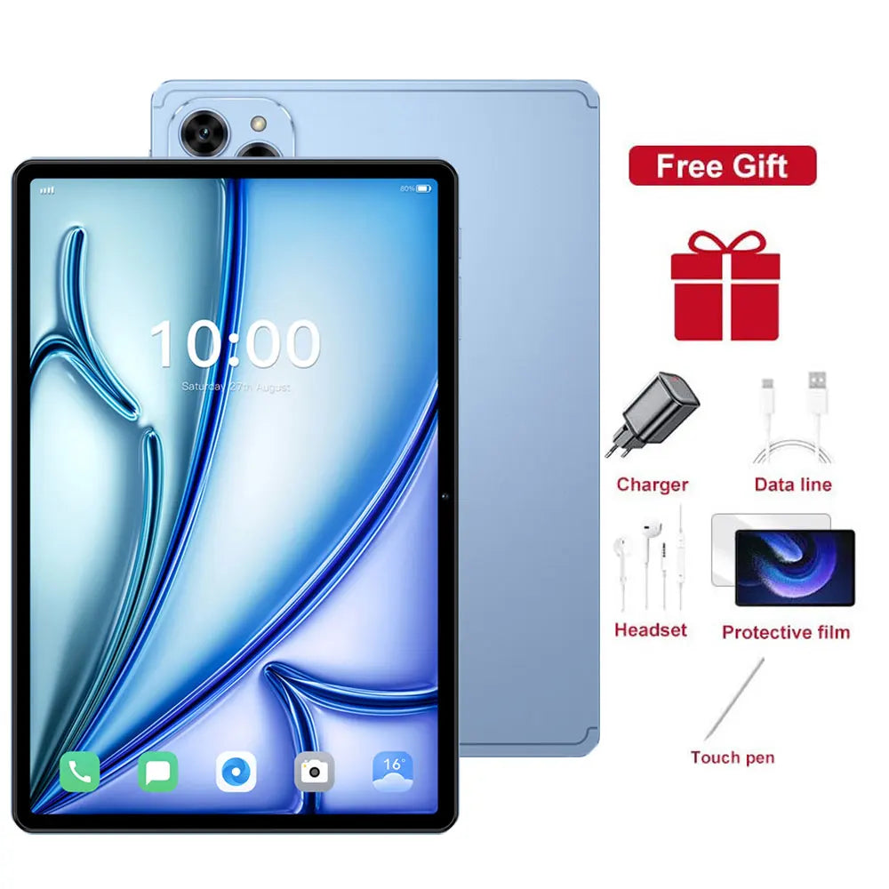 HOT Pad 16 Pro Android Tablet PC 22GB+2TB Ultra-clear Original Global Version 10000mAh Battery 10.1HD Tablet 4G 5G Dual SlM Tab