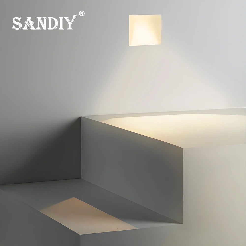 SANDIY Sensor Recessed Motion Detect Frameless Stair Lighting
