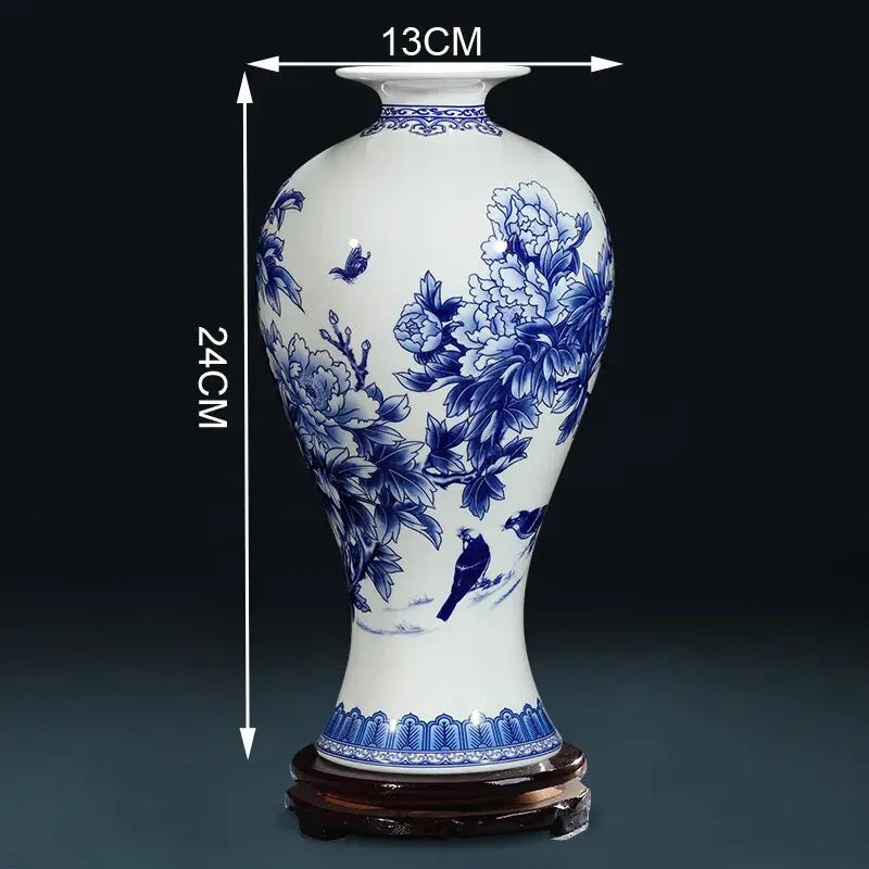 Bone China Flower Vase, Home Decor, Chinese Tradition Vases for Flowers, Ceramic Vase Decoration Home, Living Room