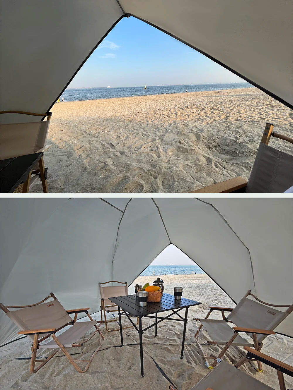 2 3 4 Person Beach Shade Arch, Waterproof Sun Shelter Canopy