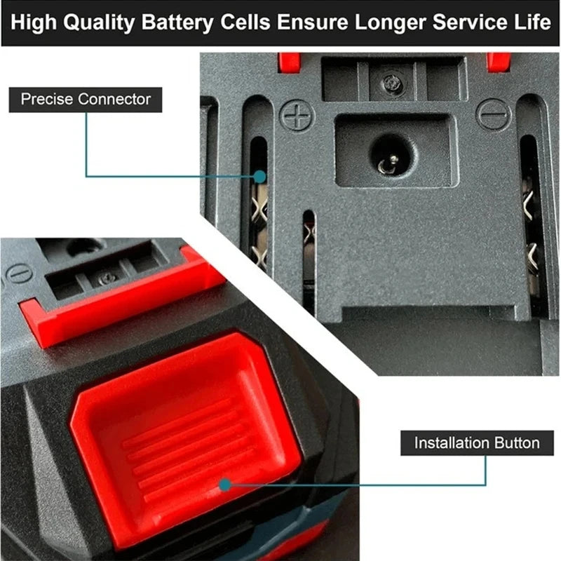 Rechargeable Li-Ion Batteries & Charger Suitable for Cordless Makita 18V/21V Power Tools