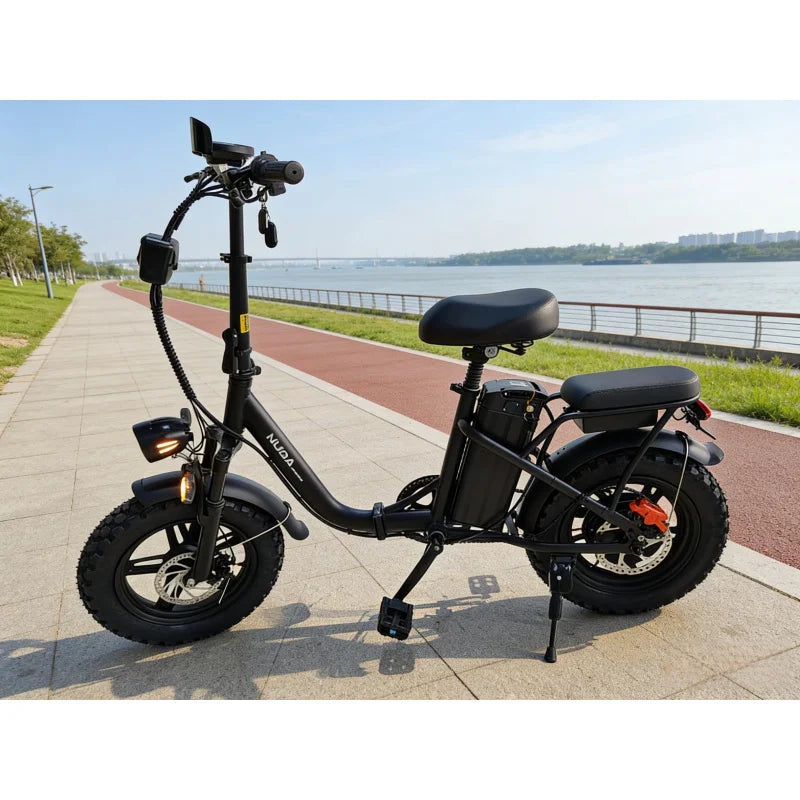 16-inch foldable leisure E-Bike, 48V30AH large capacity battery, built-in 800W high-speed motor
